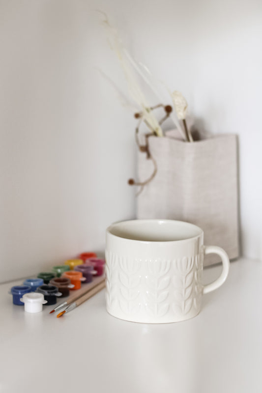 Frühlingsspecial – DIY Blumentasse in Weiß